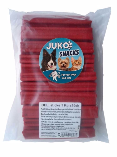 Deli sticks Hovězí JUKO Snacks 1 kg (cca 30 ks)