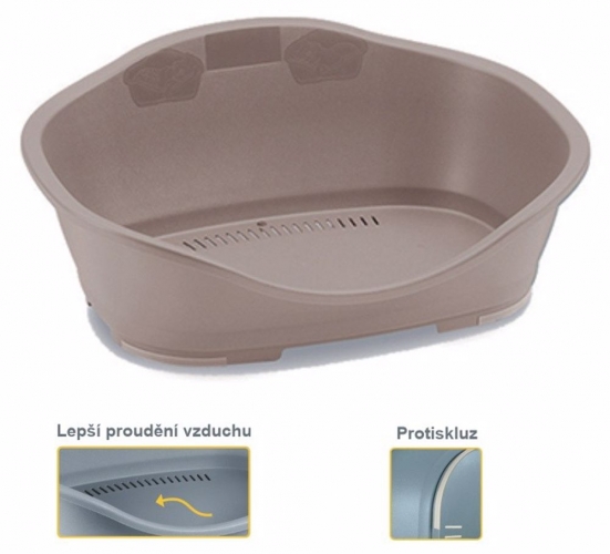 Pelíšek plast 4 světle hnědá 88x62x35,5