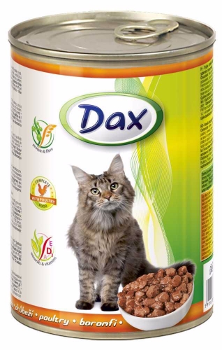 Dax Cat kousky drůbeží, konzerva 415 g