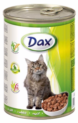 Dax Cat kousky králičí, konzerva 415 g