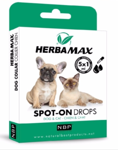 Herba Max Spot-on Dog & Cat repelentní kapky 5 x1 ml