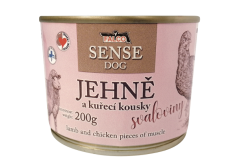 FALCO SENSE DOG jehněčí a kuřecí kousky svaloviny 200g