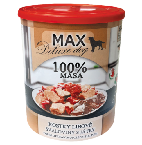 MAX deluxe kostky libové svaloviny s játry 800g