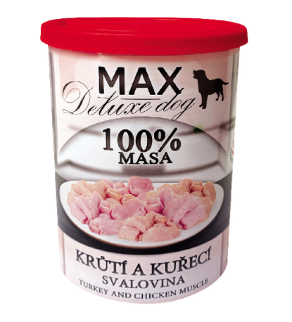 MAX deluxe krůtí a kuřecí svalovina 400g