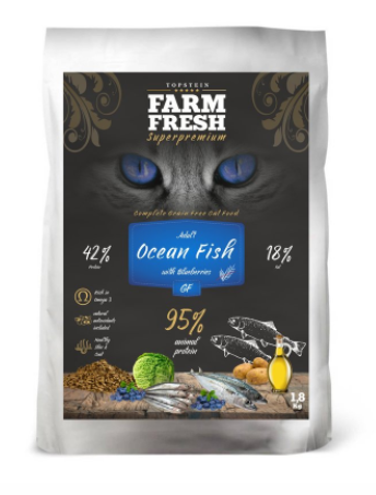 Farm Fresh Cat Adult Ocean Fish with Blueberries GF 1,8 kg