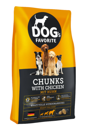 Dogs favorit Chunks with chicken 15 kg