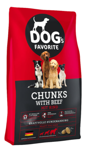 Dogs favorit Chunks with beef 15 kg
