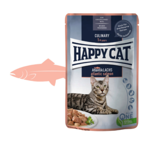 Happy Cat Kapsička MEAT IN SAUCE Culinary Atlantik-Lachs / Losos