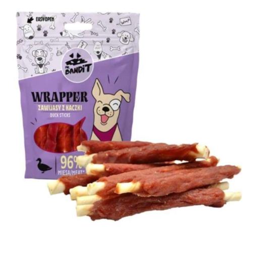 Mr.Bandit WRAPPER kachna na tyčinkách ze surové kůže 500 g