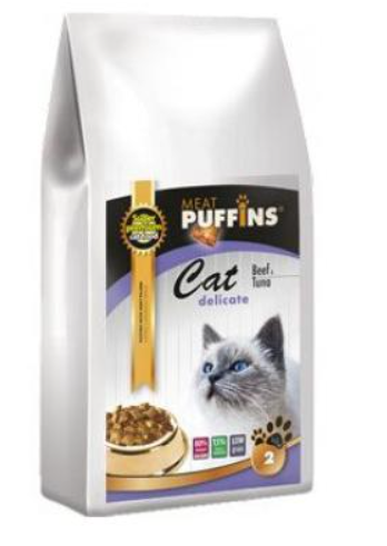 Puffins Cat Delicate Beef&Tuna 2kg