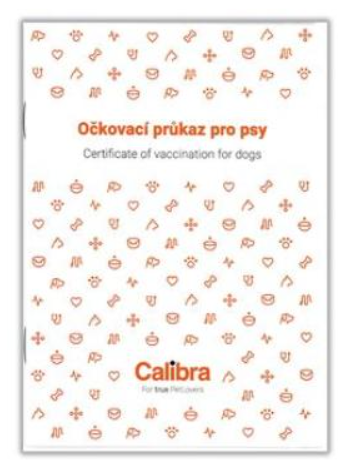 Očkovací průkaz pes Calibra 1ks