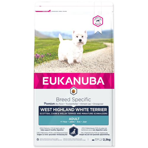 Krmivo EUKANUBA West High. White Terrier 2,5kg