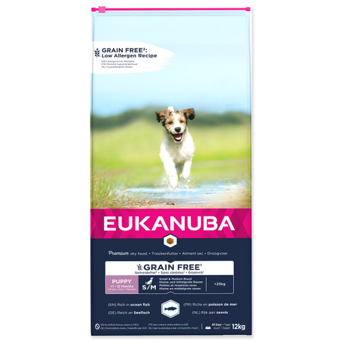 Krmivo EUKANUBA Puppy & Junior Small & Medium Grain Free