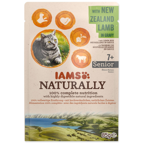 Kapsička IAMS Naturally Senior jehněčí v omáčce 85g