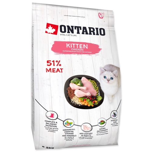 Krmivo Ontario Kitten Chicken 2kg