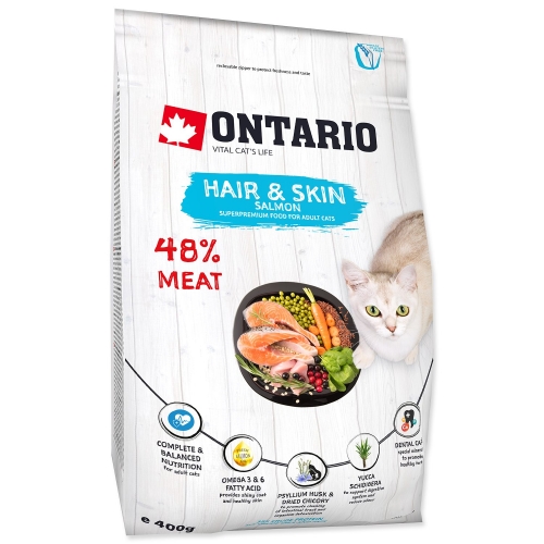 Krmivo Ontario Cat Hair & Skin 0,4kg