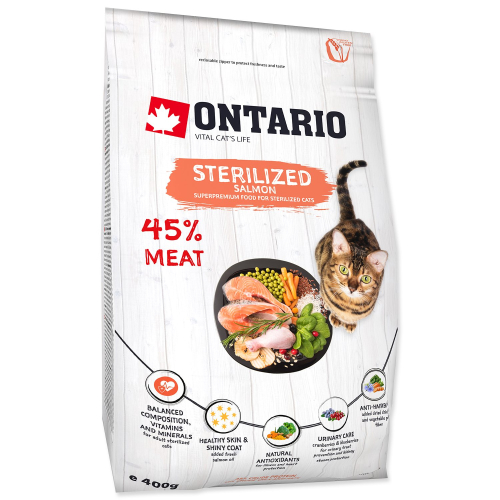 Krmivo Ontario Cat Sterilised Salmon 0,4kg