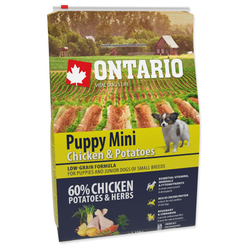 Krmivo Ontario Puppy Mini Chicken & Potatoes 2,25kg