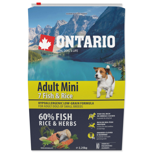 ONTARIO Adult Mini Fish & Rice 2,25kg