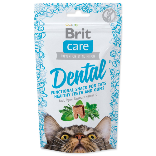 Pochoutka Brit Care Cat Snack Dental 50g