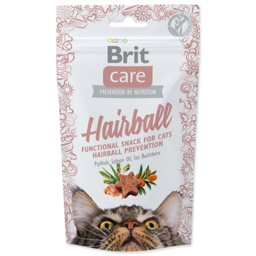 Pochoutka Brit Care Cat Snack Hairball 50g