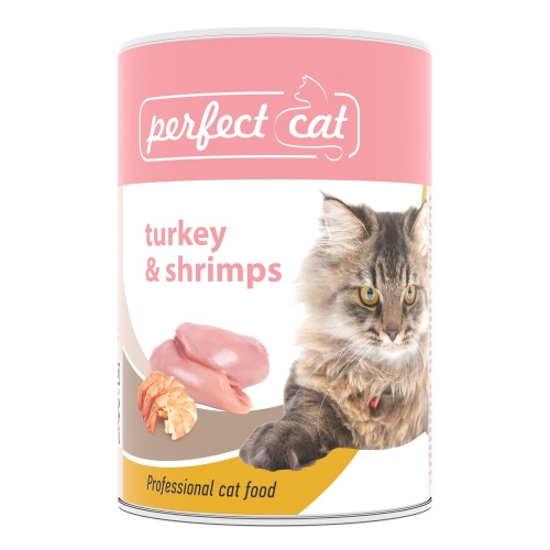 Perfect Cat Turkey&Shrimps (krůtí&krevety) 400g