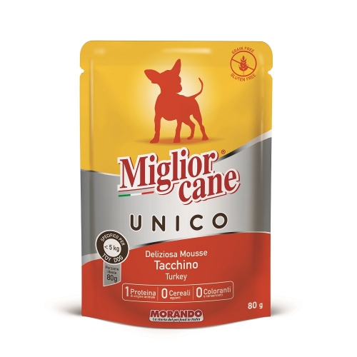 Miglior Cane Unico MINI kapsička krůtí 80g - pes