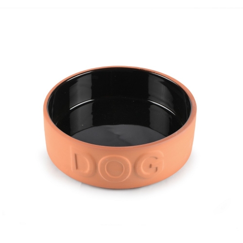 Hliněná miska DOG, vnitřní černá glazura 14,5cm