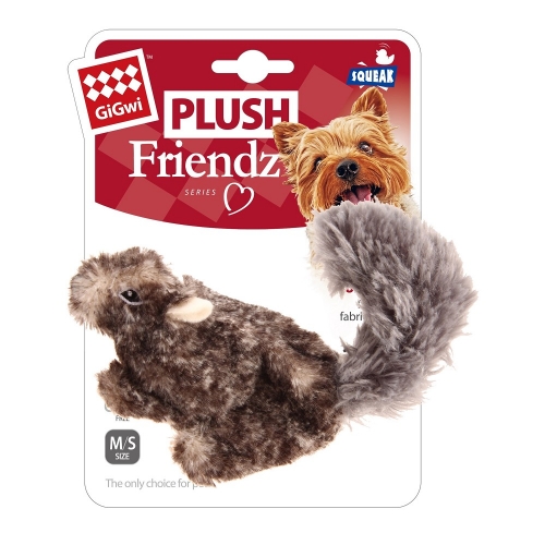 GiGwi Plush Friendz plyšová veverka šedá