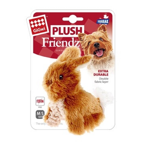 GiGwi Plush Friendz plyšový králíček hnědý