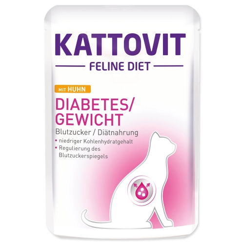 Kapsička Kattovit Diabetes/Gewicht kuře 85g
