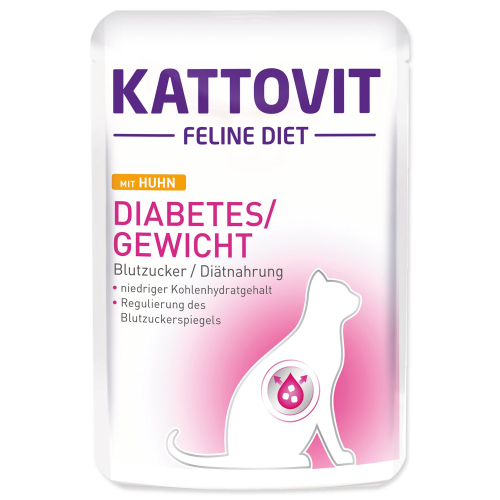 Kapsička Kattovit Diabetes/Gewicht kuře 85g