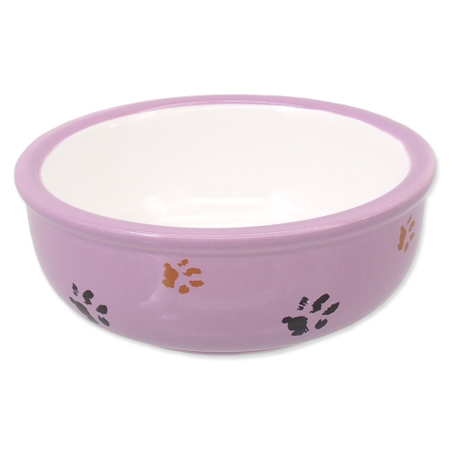 Miska Magic Cat keramická kočicí tlapka fialová 13x5cm 330ml