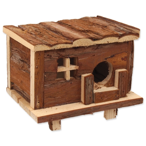 Domek Small Animals Srub dřevěný s kůrou 18x13x13,5cm
