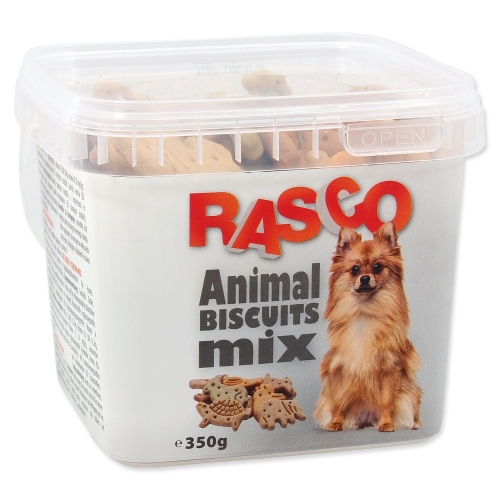 Pochoutka Rasco sušenky zvířatka mix 5cm 350g