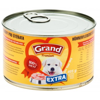 GRAND EXTRA - kuřecí kousky pro štěňata 405 g