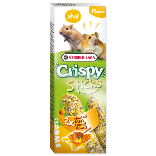 Tyčinka Versele-Laga Crispy křeček a pískomil, s medem 110g 2ks