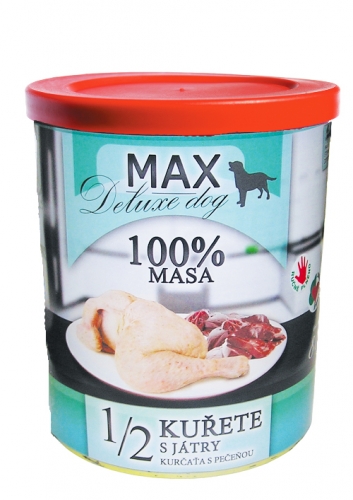 MAX deluxe 1/2 kuřete s játry 800g