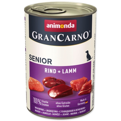 Konzerva Animonda Gran Carno Senior hovězí a jehně 400g