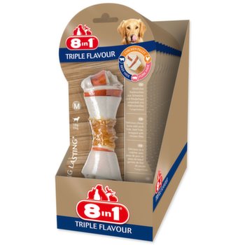 Pochoutka 8in1 Triple Flavour kost žvýkací M 