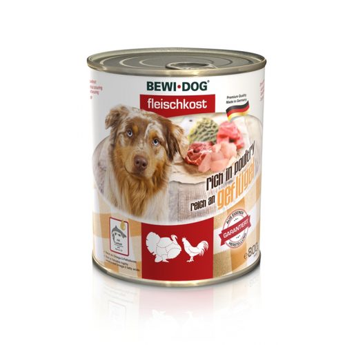 Bewi Dog Konzerva Bohaté na drůbež 800g