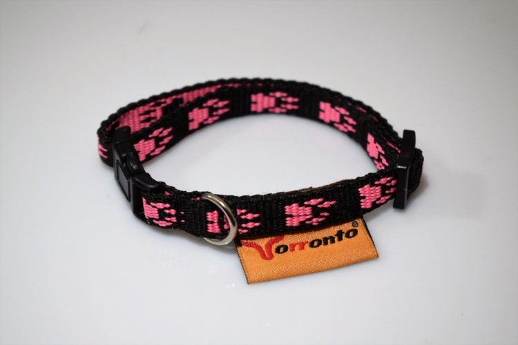 Obojek mini Torronto růžová packa 28-38 cm