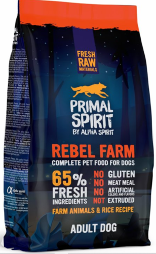 Primal Spirit Dog 65% Rebel Farm 12 kg