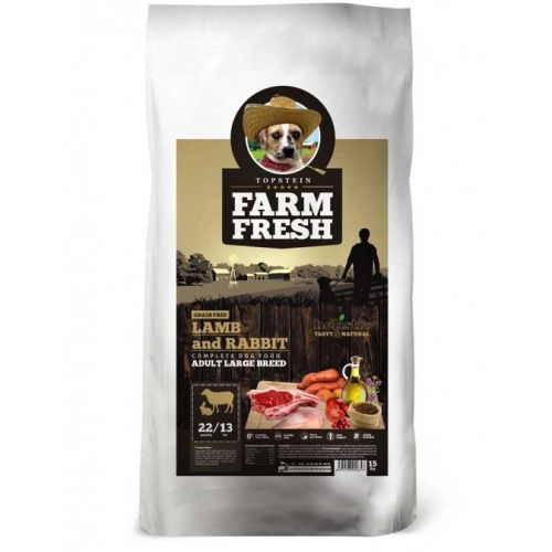 Topstein Farm Fresh Lamb & Rabbit Adult Large Breed 15 kg