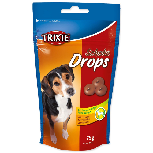 Pochoutka Trixie Dropsy čokoládové 75g