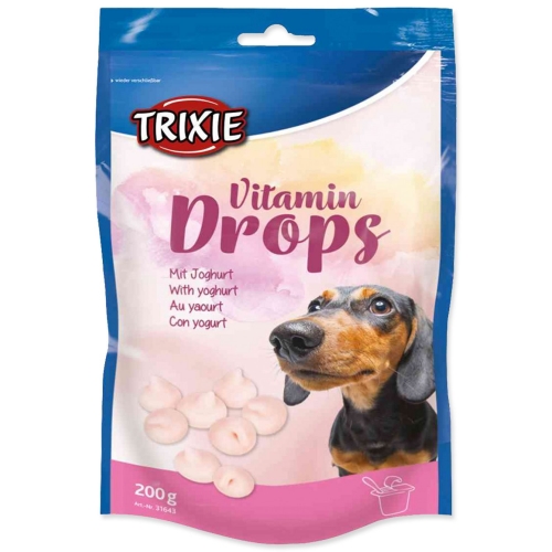 Pochoutka Trixie Dropsy vitaminové s jogurtem 200g