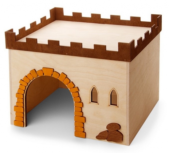 Hrad č. 4, dřevěný domek pro králíky