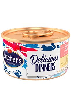 Butcher&#039;s Cat Class.Delic.Dinners losos+krevet konz85g