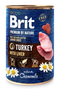 Brit Premium Dog by Nature konz Turkey & Liver 400g