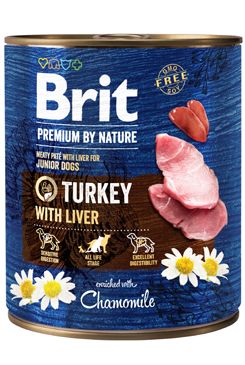 Brit Premium Dog by Nature konz Turkey & Liver 800g